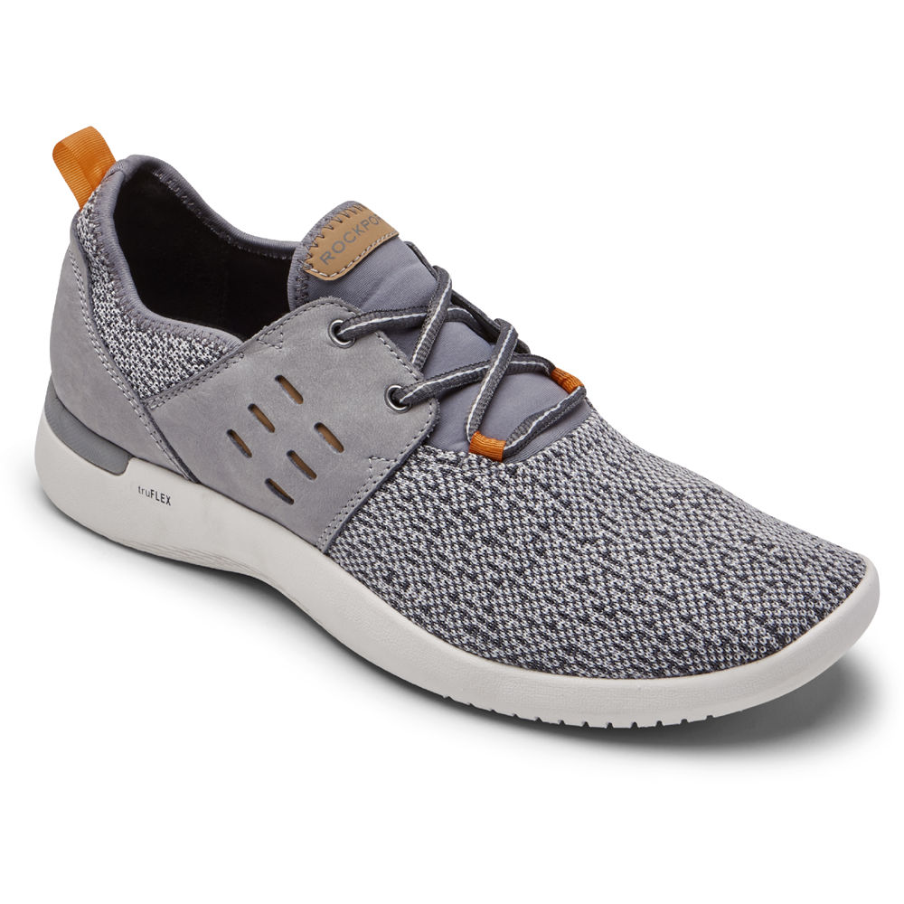 Rockport Mens truFLEX Tie - Sneakers Grey - OYW516397